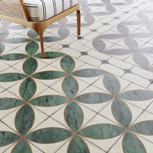 Isabella Matt Grey & Green Square Porcelain Tile